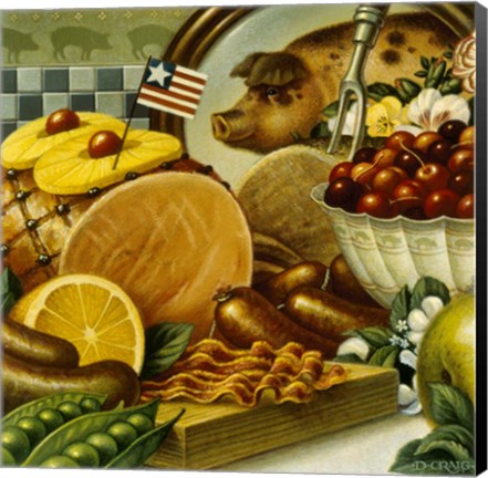 Framed Pork Still Life Print