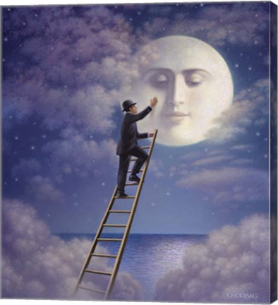 Framed Man With Moon Print
