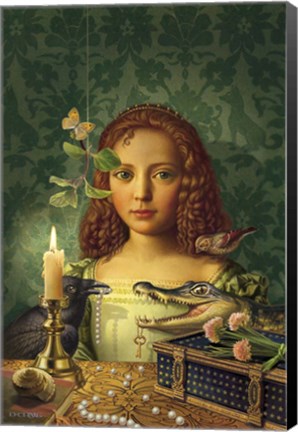 Framed Portrait Of A Girl Print
