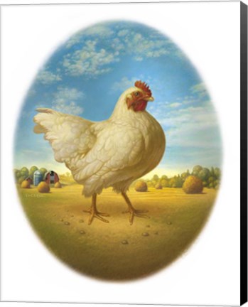 Framed Smaller Promo Chicken - Egg Print