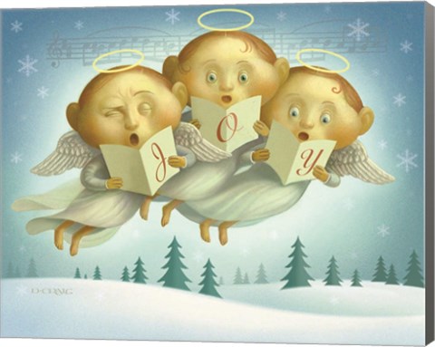 Framed Angel Choir Print