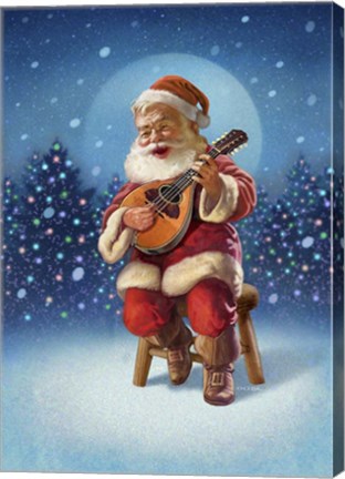 Framed Singing Santa I Print
