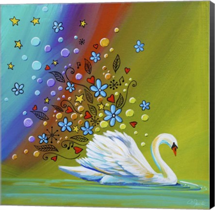 Framed Swan Lake Print