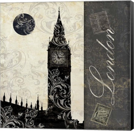 Framed Moon Over London Print