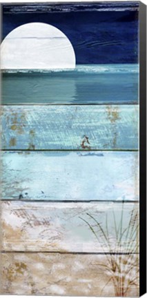 Framed Beach Moonrise I Print