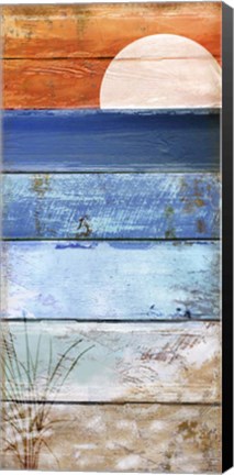 Framed Beach Moonrise II Print