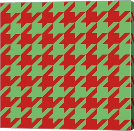 Framed Xmas Houndstooth Print