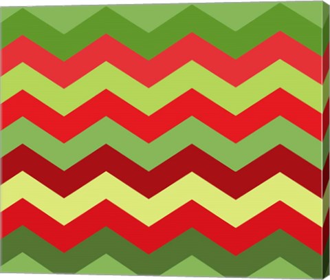 Framed Xmas Chevron Print
