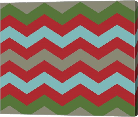 Framed Xmas Chevron 7 Print