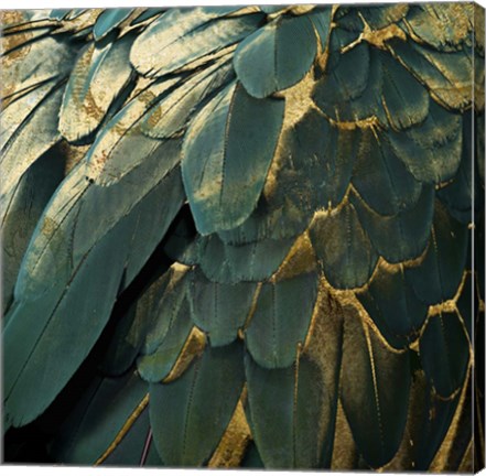 Framed Feather Glitter Print