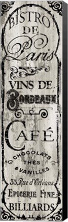 Framed Paris Bistro I Print