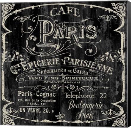 Framed Paris Bistro VI Print