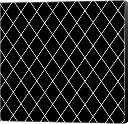 Framed Black &amp; White Pattern Print