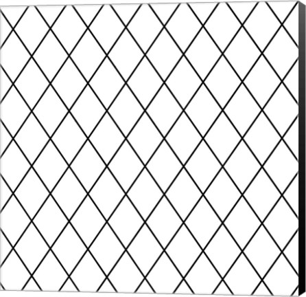 Framed White and Black Pattern Print