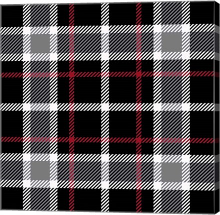 Framed Plaid Black Print