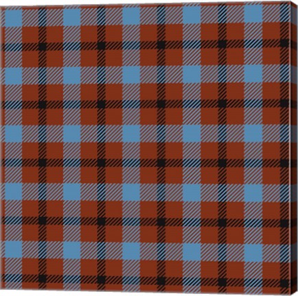 Framed Plaid Blue &amp; Red Print