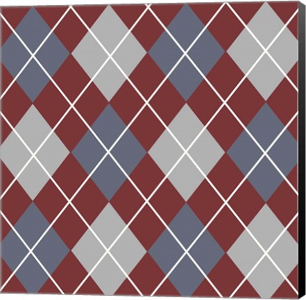 Framed Checker Red Print