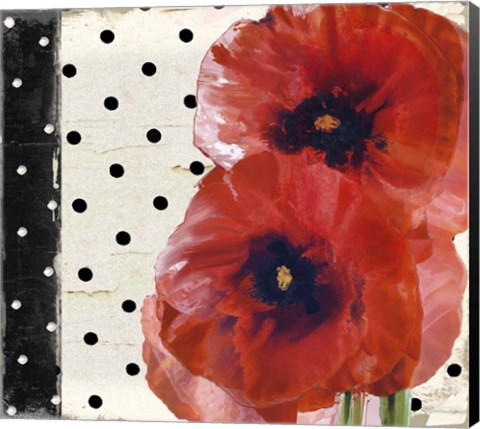 Framed Scarlet Poppies I Print