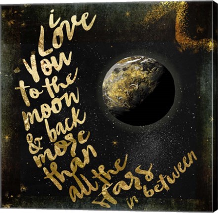 Framed Moon and Back I Print