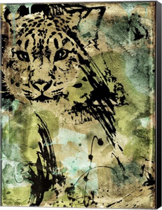 Framed Leopard Ink Print