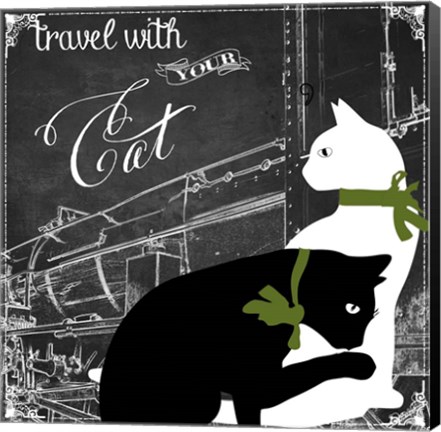 Framed Travel With Your Cat Print