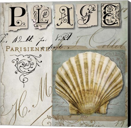 Framed Beach Book I Print