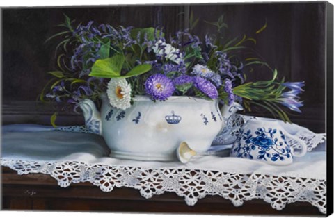 Framed Zuppiera con Tazza Print