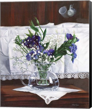 Framed Fiori Pizzi e Tazzine Print
