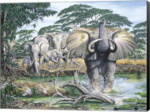 Framed Unrest On The Serengeti Print