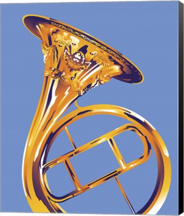 Framed French Horn 8 Print