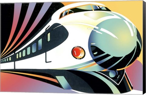 Framed Japanese High Speed Train Print