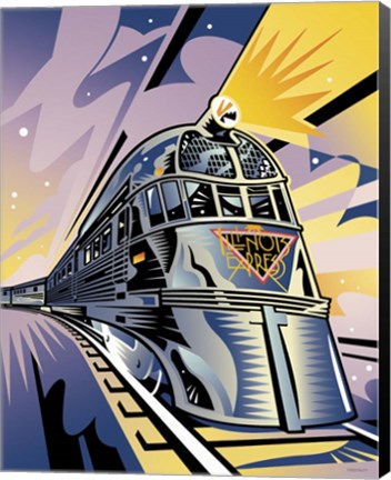 Framed Pioneer Zephyr Print