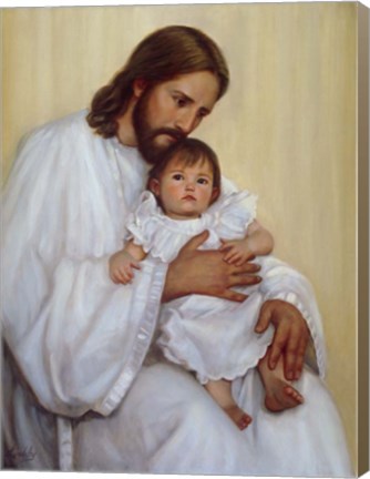 Framed Safely In His Arms Print