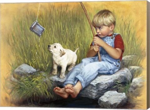 Framed Fishing Blues Print