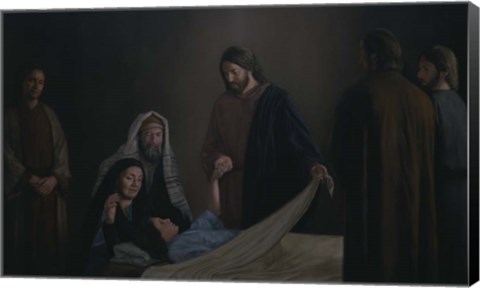 Framed Jesus Raising The Daughter Of Jairus Print