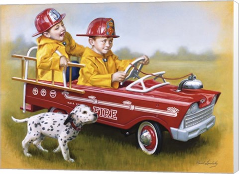 Framed 1959 Murray Fire Truck Print