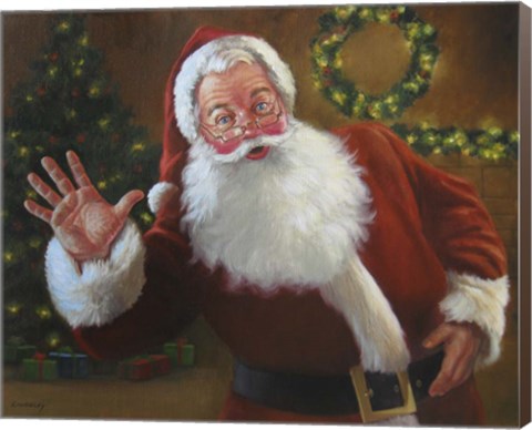 Framed Santa Greeting Print