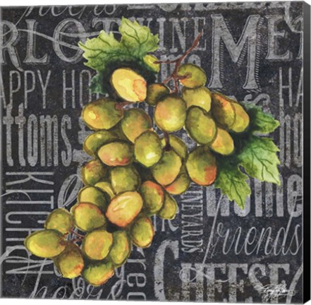 Framed Wine Grapes I Print