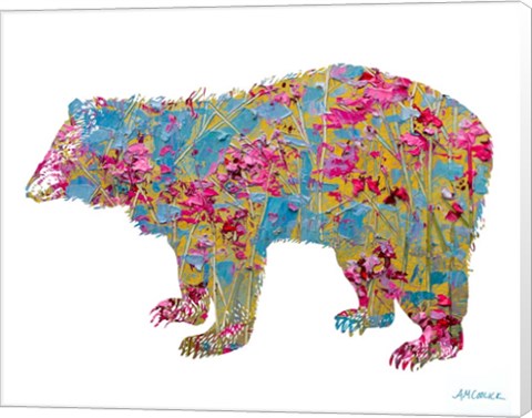 Framed Colorful Bear Print