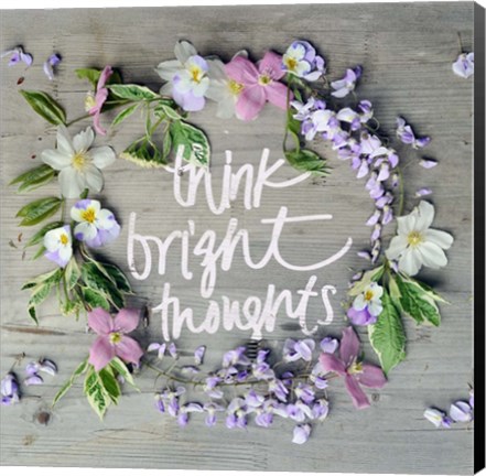 Framed Think Bright Thoughts Print