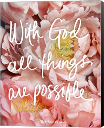 Framed With God all things are possible Print