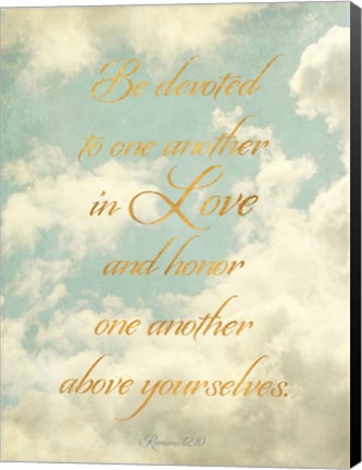 Framed Be Devoted and Love One Another Print