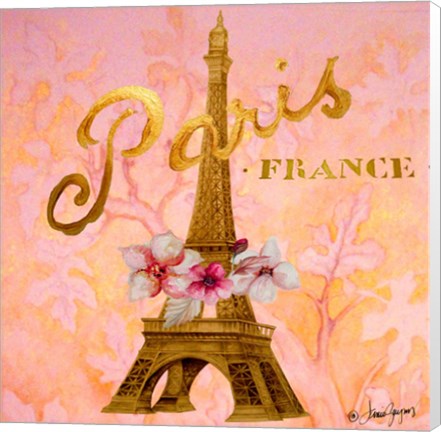 Framed Gold Paris Eiffel Print