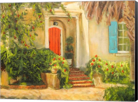 Framed Front Garden Tuscan Dreams I Print