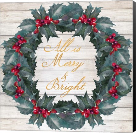 Framed All Is Merry &amp; Bright Print