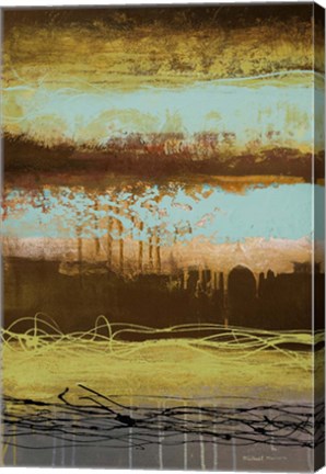 Framed Teal Wahn II Print