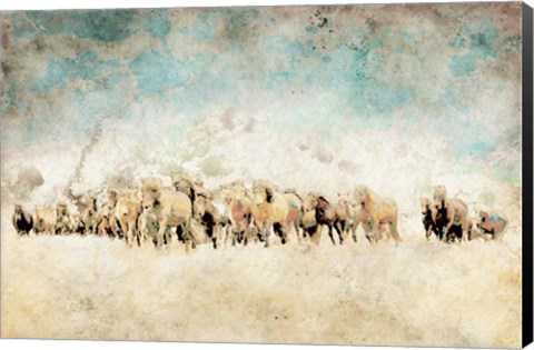 Framed Roaming Horses Print