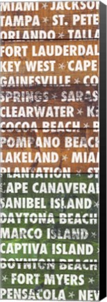 Framed Florida Wood Type Print