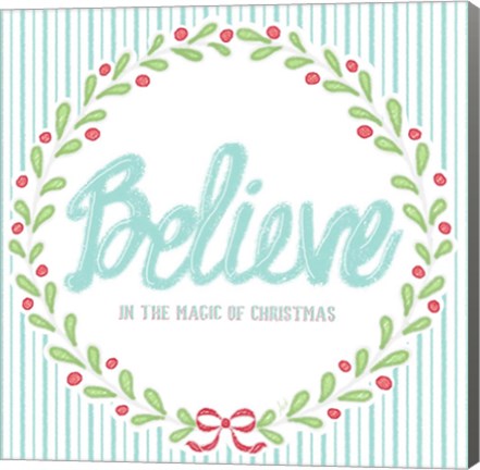 Framed Christmas Wreath II Print
