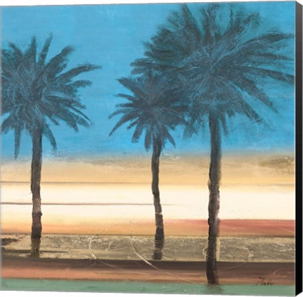 Framed Coastal Palms II Print